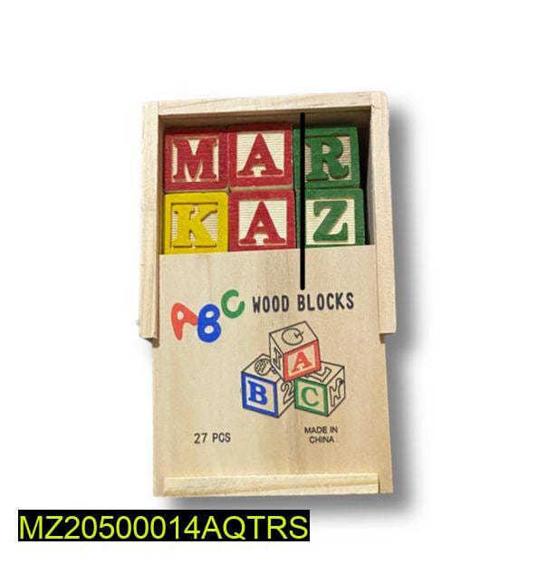 ABC 123 Wood Blocks Education Toy