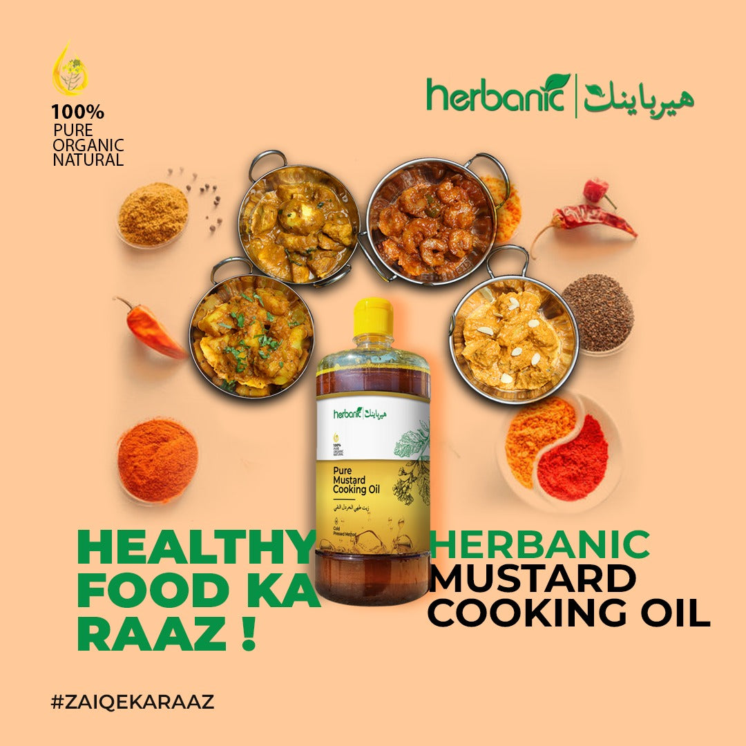 Herbanic Mustard Oil 1 Litre - 100% Pure
