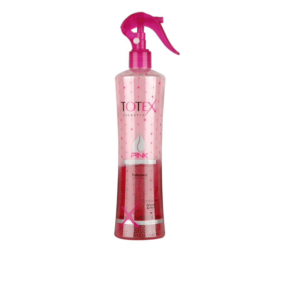 Totex Conditioner Spray Pink 400 ML For Dry & Damaged Hair -Conditioner Spray For Men & Women With Essence